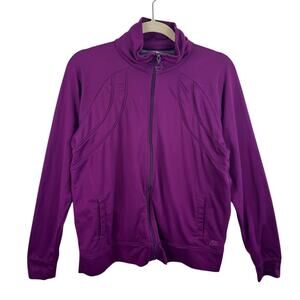 Nike Purple Full Zip Mock Neck Stretchy Athletic Jacket Women's Size XL